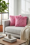 Puffy Pamuklu Kırlent Kılıfı 2'li Set 43x43 cm Fermuarlı Dekoratif Kırlent