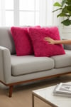 Puffy Pamuklu Kırlent Kılıfı 2'li Set 43x43 cm Fermuarlı Dekoratif Kırlent