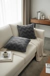 Puffy Pamuklu Kırlent Kılıfı 2'li Set 43x43 cm Fermuarlı Dekoratif Kırlent