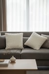Puffy Pamuklu Kırlent Kılıfı 2'li Set 43x43 cm Fermuarlı Dekoratif Kırlent