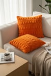 Puffy Pamuklu Kırlent Kılıfı 2'li Set 43x43 cm Fermuarlı Dekoratif Kırlent