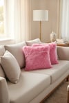 Puffy Pamuklu Kırlent Kılıfı 2'li Set 43x43 cm Fermuarlı Dekoratif Kırlent