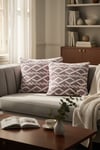 Puffy Pamuklu Kırlent Kılıfı 2'li Set 43x43 cm Fermuarlı Dekoratif Kırlent