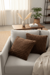 Puffy Pamuklu Kırlent Kılıfı 2'li Set 43x43 cm Fermuarlı Dekoratif Kırlent