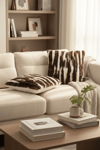Puffy Pamuklu Kırlent Kılıfı 2'li Set 43x43 cm Fermuarlı Dekoratif Kırlent