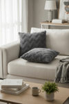 Puffy Pamuklu Kırlent Kılıfı 2'li Set 43x43 cm Fermuarlı Dekoratif Kırlent