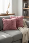 Puffy Pamuklu Kırlent Kılıfı 2'li Set 43x43 cm Fermuarlı Dekoratif Kırlent