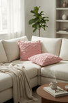 Puffy Pamuklu Kırlent Kılıfı 2'li Set 43x43 cm Fermuarlı Dekoratif Kırlent