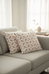 Puffy Pamuklu Kırlent Kılıfı 2'li Set 43x43 cm Fermuarlı Dekoratif Kırlent