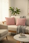 Puffy Pamuklu Kırlent Kılıfı 2'li Set 43x43 cm Fermuarlı Dekoratif Kırlent