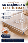 Şeffaf Pvc Kalın Kaymaz Mika Masa Örtüsü Koruyucusu (KOKUSUZ)