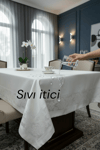 Su İtici Jakarlı Masa Örtüsü, Şık Salon Yemek Masası Örtüsü