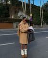 Düğmeli Trençkot - Kahverengi