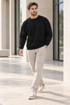 Erkek 2’li Paket Bisiklet Yaka Basic Günlük Sweatshirt - Kahve & Siyah Kahve