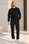 Erkek 2’li Set Bisiklet Yaka Basic Sweatshirt Siyah & Antrasit Siyah