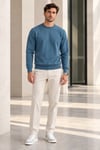 Erkek 2’li Set Bisiklet Yaka Basic Sweatshirt Mavi & Sarı Mavi