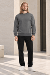 Erkek 2’li Set Bisiklet Yaka Basic Sweatshirt Siyah & Antrasit Siyah