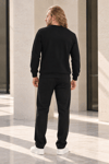 Erkek 2’li Set Bisiklet Yaka Basic Sweatshirt Siyah & Antrasit Siyah