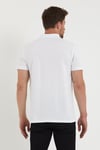 Erkek 2'li Polo Yaka Tişört Beyaz-Beyaz %100 Pamuk Çekmeyen Kumaş Regular Fit
