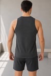 Erkek Antrasit Melanj Bisiklet Yaka Slim Fit Sporcu Atlet