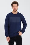 Erkek Baskılı Sweatshirt  Lacivert