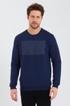 Erkek Baskılı Sweatshirt  Lacivert