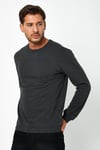 Erkek Baskılı Sweatshirt Antrasit