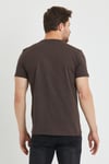 Erkek Baskılı T-shirt Koyu Kahve