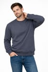 Erkek Bisiklet Yaka Regular Fit 3 İplik Pamuklu Füme Sweatshirt