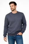 Erkek Bisiklet Yaka Regular Fit 3 İplik Pamuklu Füme Sweatshirt