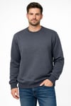 Erkek Bisiklet Yaka Regular Fit 3 İplik Pamuklu Füme Sweatshirt