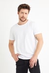 Erkek Bisiklet Yaka Regular Kalıp 5 li T-shirt Paket  Siyah-Beyaz