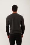 Erkek Çift Renk Sweatshirt Siyah