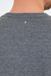 Erkek Ense Nakışlı 3 İplik Sweatshirt Antrasit