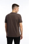 Erkek Golf Nakışlı Regular Fit Basic Tişört Kahverengi