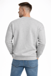 Erkek Gri 3 İplik Şardonlu Kalın Basic Bisiklet Yaka Oversize Sweatshirt