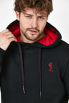 Erkek İskelet Nakışlı 3 İplik Sweatshirt  Siyah