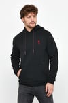 Erkek İskelet Nakışlı 3 İplik Sweatshirt  Siyah