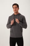 Erkek İskelet Nakışlı 3 İplik Sweatshirt  Antrasit