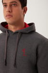 Erkek İskelet Nakışlı 3 İplik Sweatshirt  Antrasit