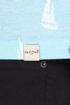 Erkek Jakarlı Basic T-shirt Mavi