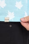 Erkek Jakarlı Basic T-shirt Mavi
