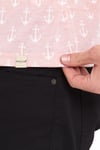 Erkek Jakarlı Basic T-shirt Pembe