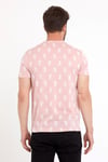 Erkek Jakarlı Basic T-shirt Pembe