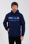 Erkek Kapüşonlu Baskılı 3 İplik Sweatshirt Lacivert