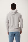 Erkek Kapüşonlu Kanguru Cep 3 İplik Sweatshirt  Gri Melanj