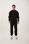 Erkek Kapüşonlu Kanguru Cepli Sweatshirt Siyah