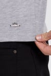 Erkek Oversize Baskılı T-shirt Gri Melanj