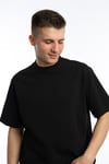 Erkek Oversize Fit Basic Tişört Siyah