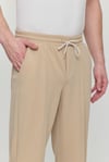 Erkek Palazzo Baggy Rahat Pantolon Ekru